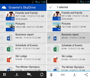 Skydrive for Android