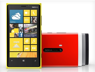Nokia Lumia 920 yellow and red