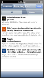 iOS6 Safari Reading List