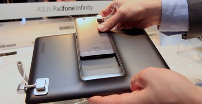 Asus shows off 5-inch Padfone Infinity <br>and 7-inch, 3G-ready, $249 / €219 Fonepad