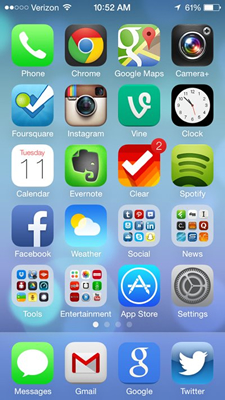 Apple iOS 7 Home