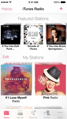 Apple iOS 7 iTunes Radio