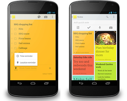 Google Keep 2.0 adds time and location-based reminders