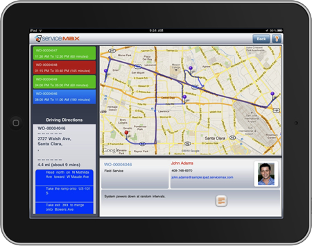 ServiceMax mobile field service iPad