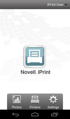 Novell iPrint mobile printing user