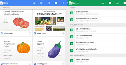 Google Docs and Sheets apps for iOS, Android <br>let you work offline