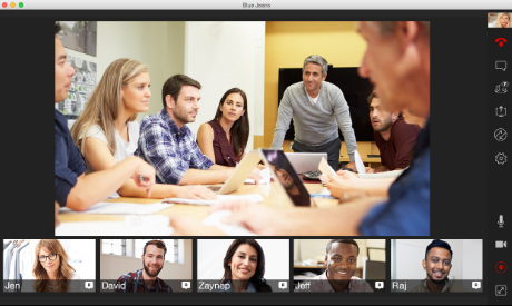 Bluejeans video conferencing meeting