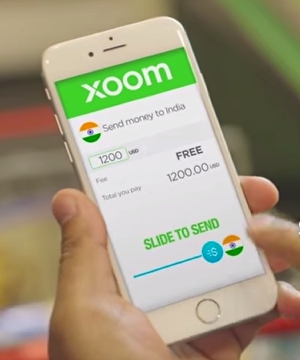 Xoom mobile money transfers app