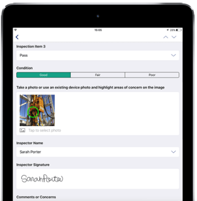 ProntoForms enterprise forms tablet