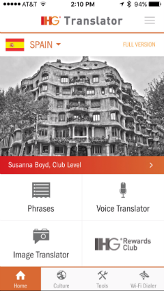 IHG Translator app 2016