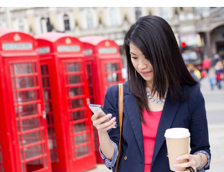 London woman mobile customer engagement