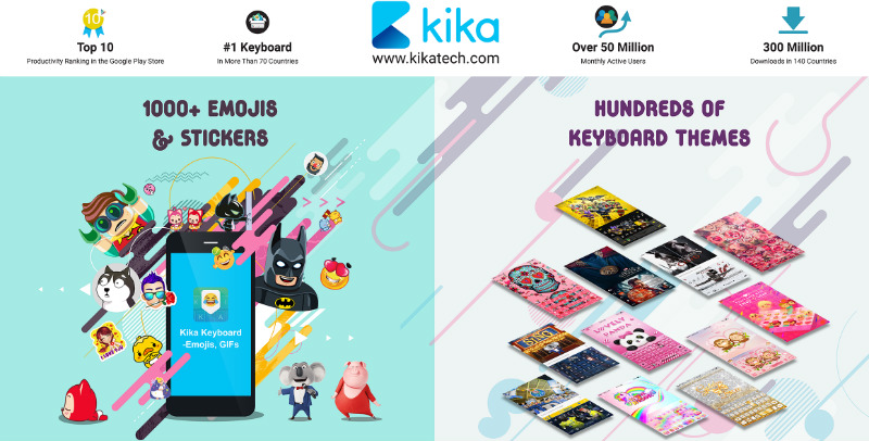 Kika Emoji Keyboard for Android hits top-seller ranking