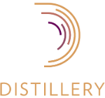 Distillery app development and software design logo