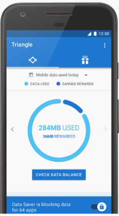 Google Triangle data saver app beta