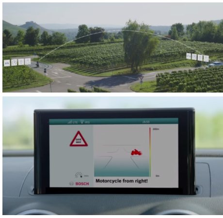 Bosch V2V collision warning tech