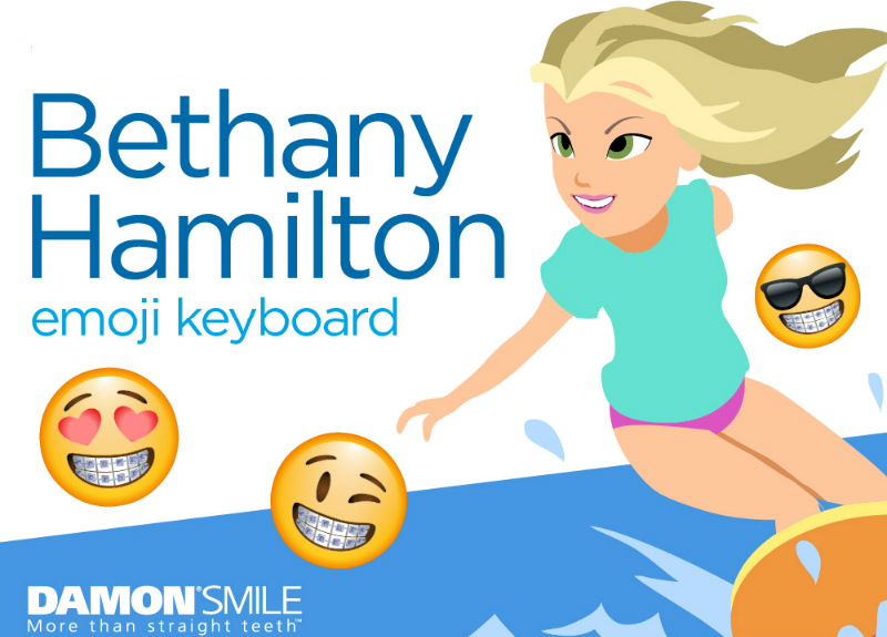 Braces are cool with Ormco’s Bethany Hamilton Damon Smile Emoji Keyboard
