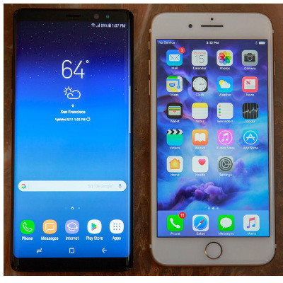 Galaxy Note 8 vs iPhone 7 Plus