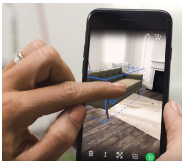 Overstock app 3D shopping AR