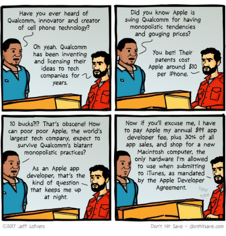 Apple vs Qualcomm comic