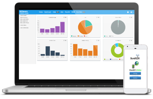 42Gears SureMDM mobile device management dashboard