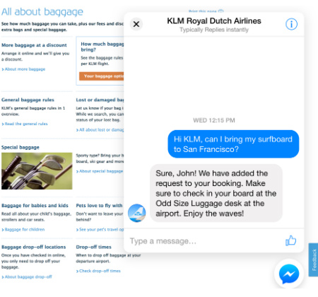 Facebook business features Messenger customer chat