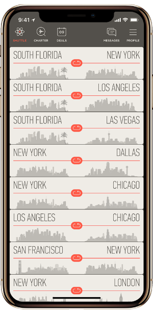 JetSmarter app private jet charter flights booking app screen