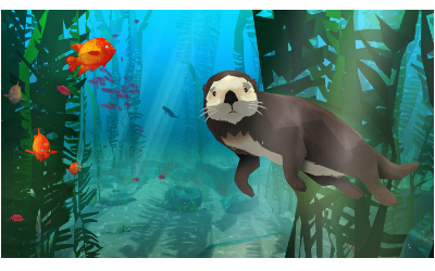 BBC Earth VR app sea otter