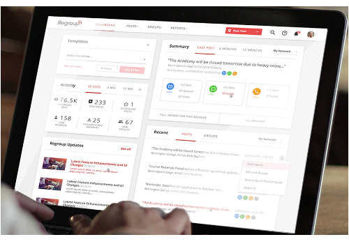 Regroup critical communications dashboard