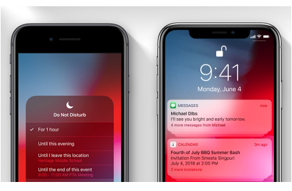 iOS 12 features Do Not Disturb