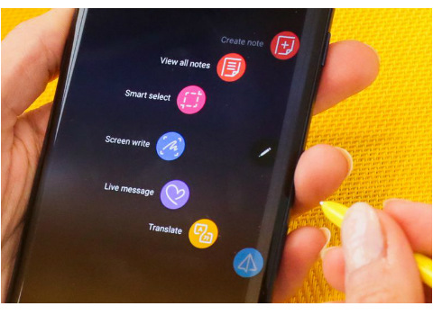 Galaxy Note 9 review CNet S Pen menu