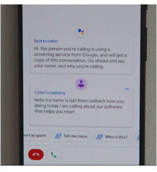 Pixel 3 hands on call screener