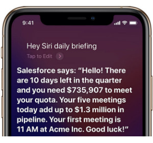 Salesforce app iPhone briefing