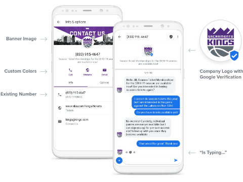 Zipwhip customer messaging app Sacramento Kings example