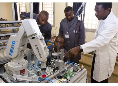 African manufacturing robot training