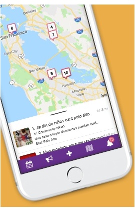 CivicRush volunteer app event locations example